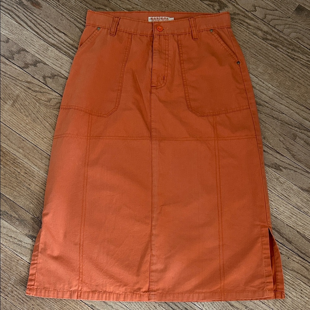 Vintage Orange A-line Skirt